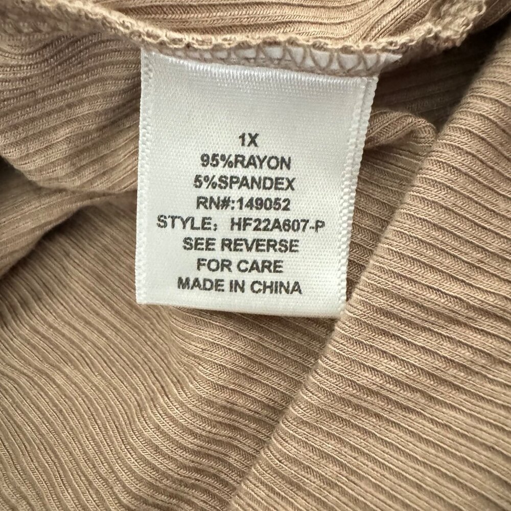 Fashion Nova Womens Tan Mini Dress Long Sleeve Size 1X - Picture 7 of 9